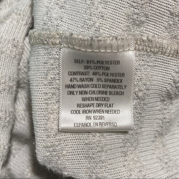 Maison Jules White & Gray Striped Cardigan Size Large - Picture 7 of 8